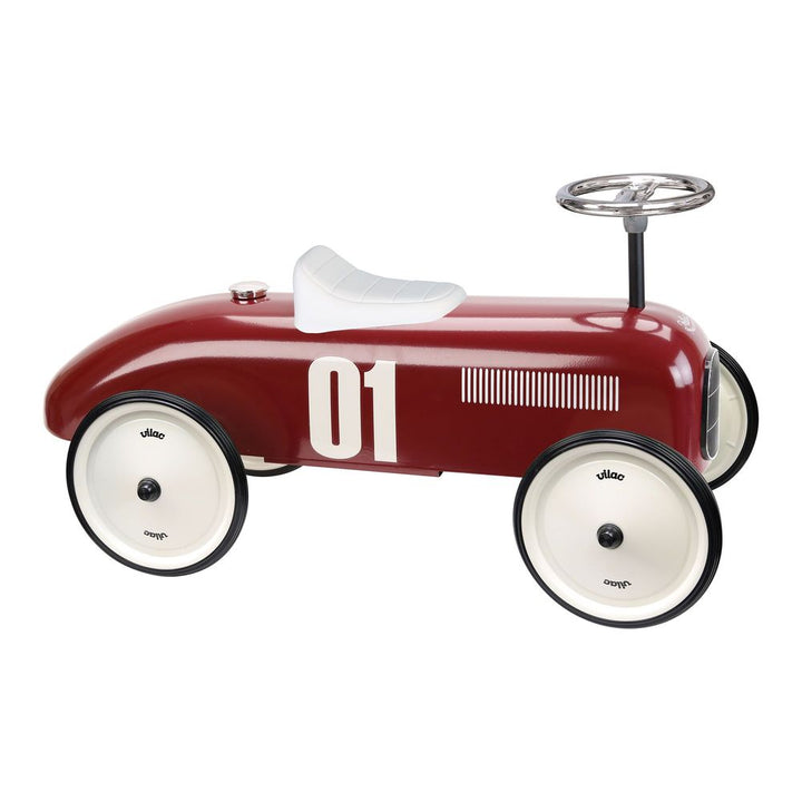 Vilac Ride-On Vintage Racing Car - Burgundy