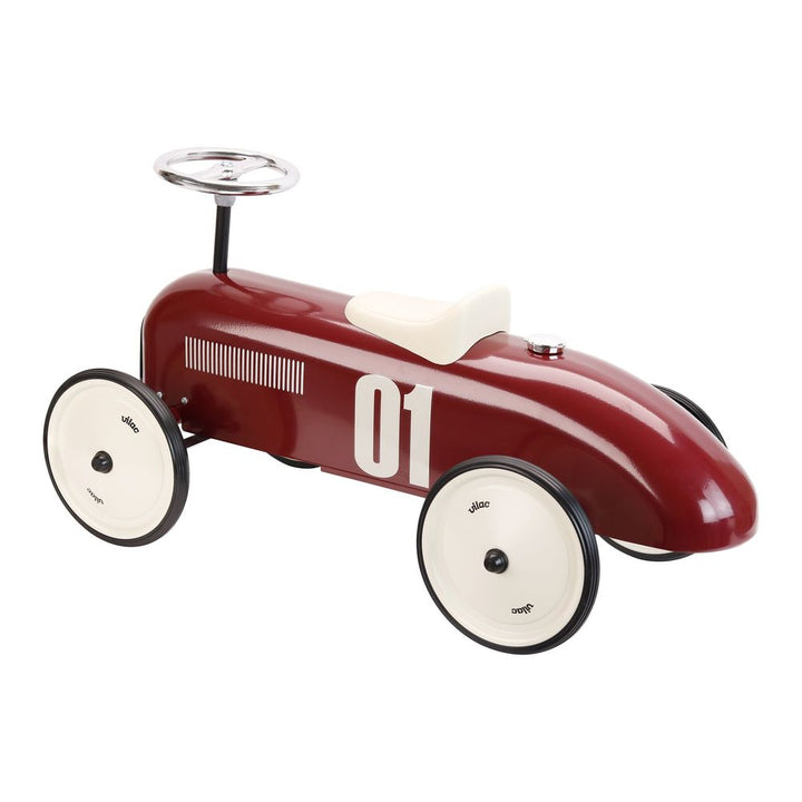 Vilac Ride-On Vintage Racing Car - Burgundy
