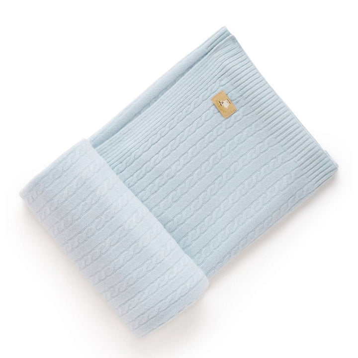 Purebaby Cashmere Blanket Pale Blue Melange