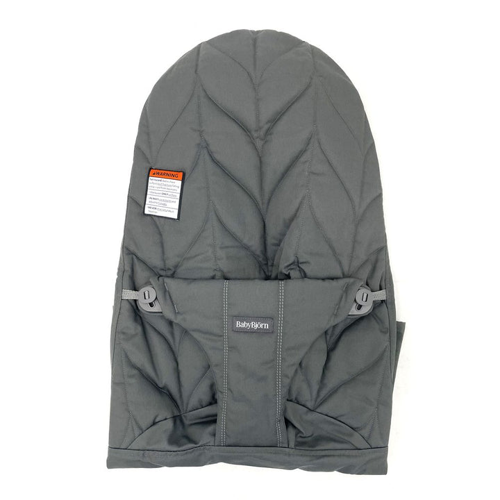 BabyBjorn Bouncer Bliss in Woven Fabric - Petal Quilt, Anthracite on Dark Grey Frame (Open Box)