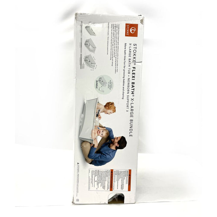 Stokke Flexi Bath X-Large Bundle and Flexi Bath Newborn Support - White (Open Box)