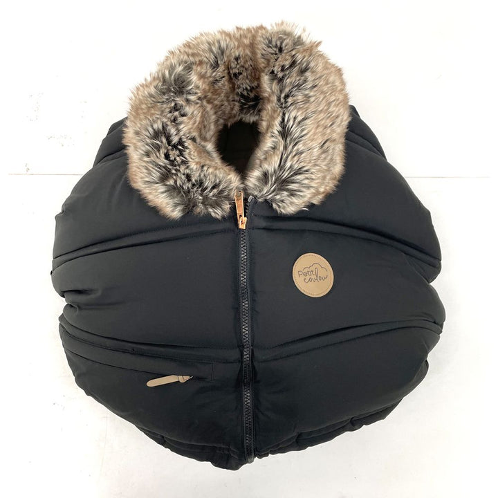 Petit Coulou Winter Cover for Infant Car Seats - Onyx Wolf (Open Box)