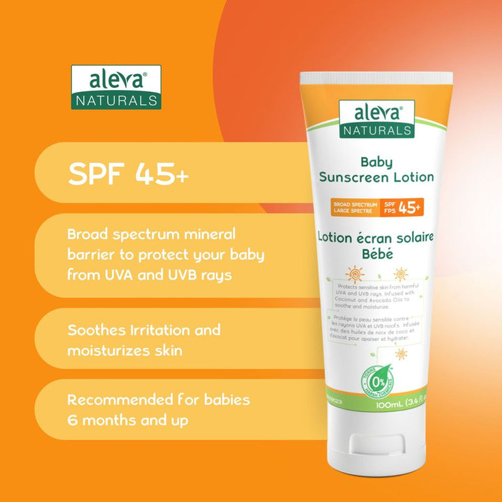 Aleva Baby Sunscreen Lotion (SPF 45+)