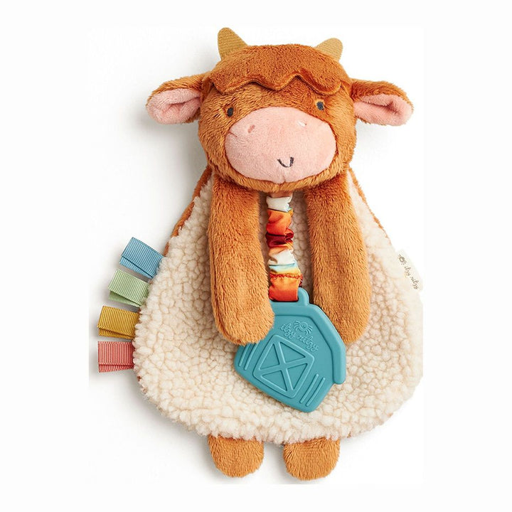 Itzy Ritzy Itzy Lovey Plush and Teether Toy Wyatt The Highland Cow