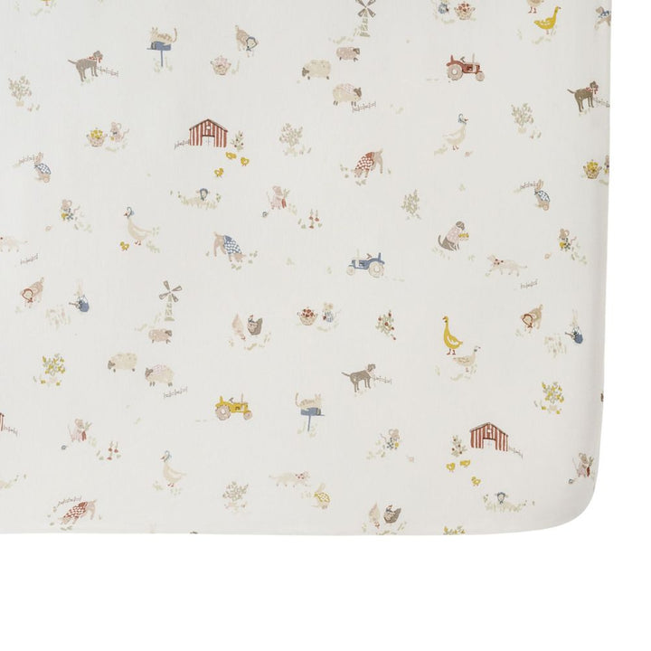 Pehr Organic Cotton Crib Sheet On The Farm