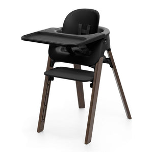 Stokke Steps High Chair Black with Warm Brown Legs