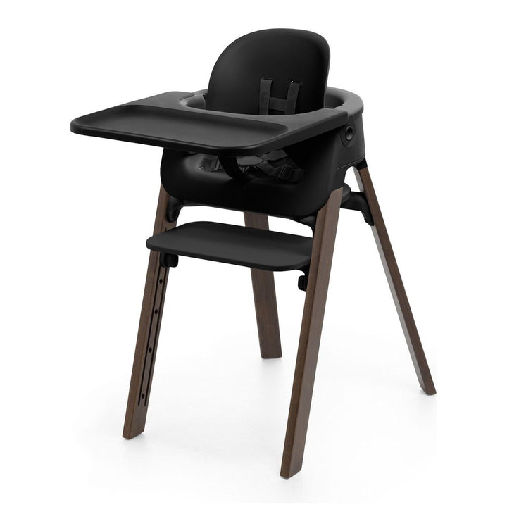 Stokke Steps High Chair Black with Warm Brown Legs