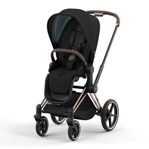 CYBEX PRIAM 4 Stroller - Night Black on Rose Gold Frame (Floor Model) Default Title