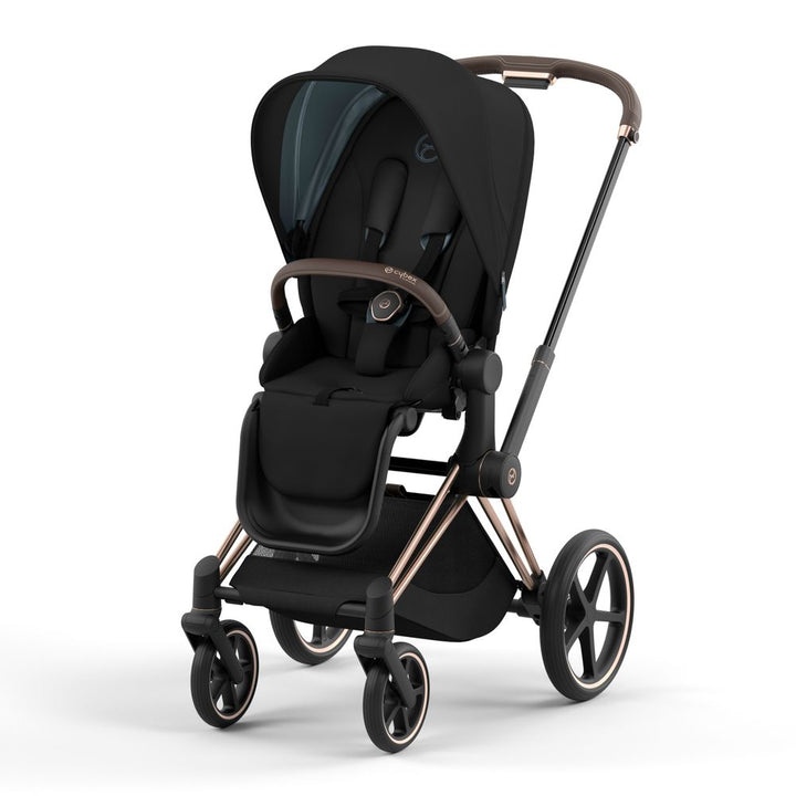 CYBEX PRIAM 4 Stroller - Night Black on Rose Gold Frame (Floor Model) Default Title