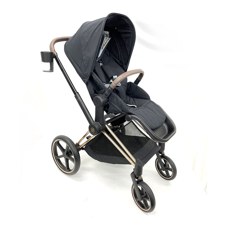 CYBEX PRIAM 4 Stroller - Night Black on Rose Gold Frame (Floor Model)