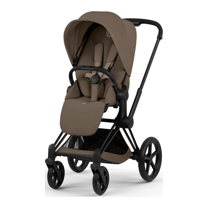Cybex Priam Complete Stroller Coconut Brown on Black Frame