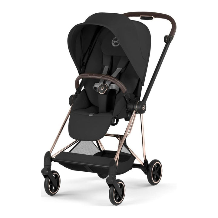 Cybex Mios Complete Stroller Sepia Black on Rose Gold Frame