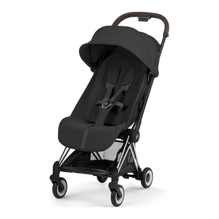 Cybex Coya Complete Stroller Sepia Black on Silver Frame
