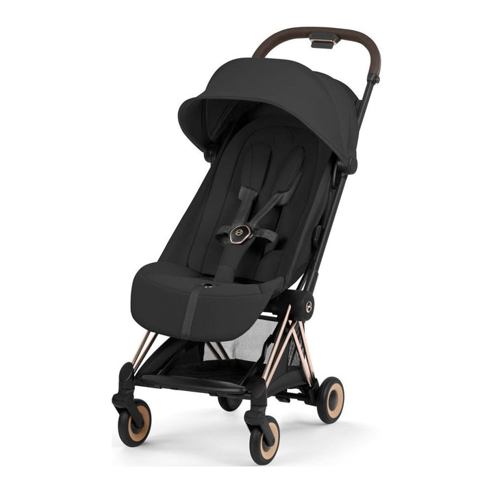 Cybex Coya Complete Stroller Sepia Black on Rose Gold Frame