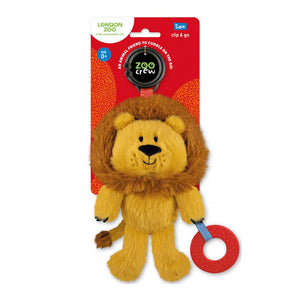 Make Believe Ideas Zoo Crew Clip & Go Stroller Plush Toy - Lion Default Title