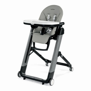 Peg Perego Siesta Ambiance High Chair with Eco Leather/Wood Look - Grey (Floor Model)