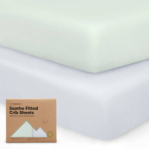 KeaBabies 2-Pack Organic Cotton Fitted Crib Sheets Cove
