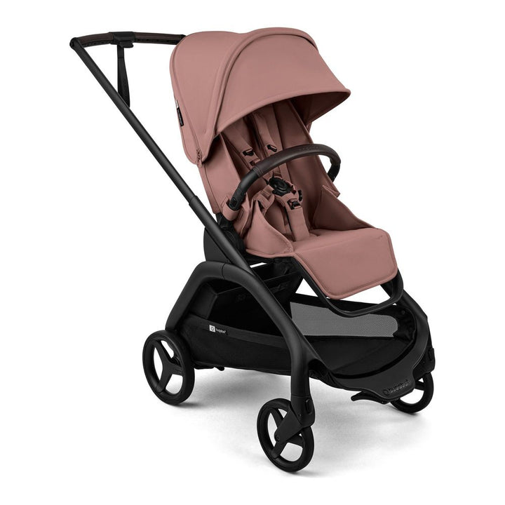 Bugaboo Dragonfly Plus Seat Complete Stroller Dusty Pink on Black Frame