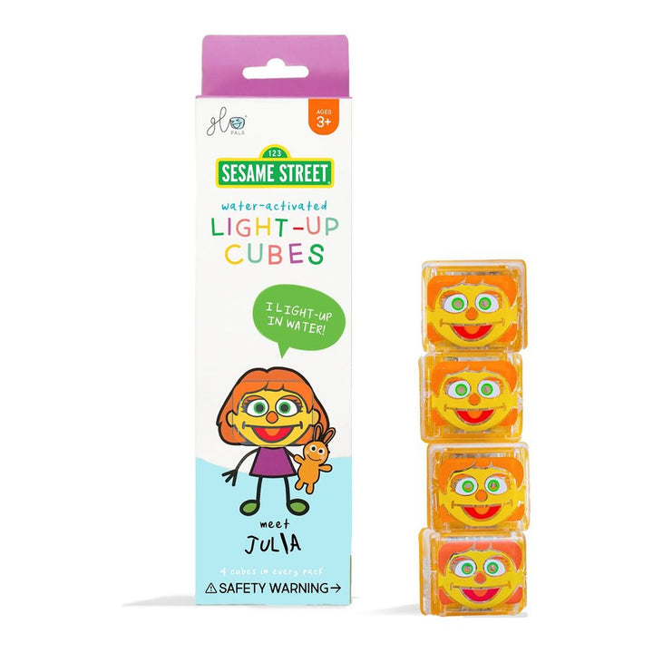 Glo Pals NEW! 4-Pack Replacement Sesame Street Light-Up Cubes Julia