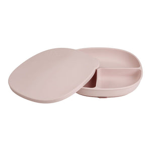 b.box Plate + Lid Silicone Suction Plate Blush