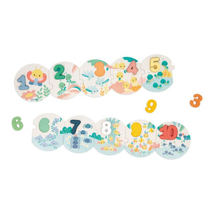 Janod Pure My First Numbers 10-Piece Puzzle Toy Default Title