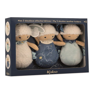 Kaloo My Three Sheeps Doudou Soother Holder Plush Toys Set Default Title