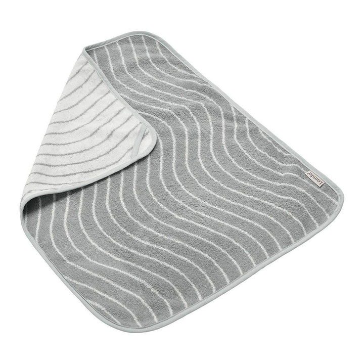 Leander Organic Jersey Cotton Striped Topper for Matty Changers Cool Grey