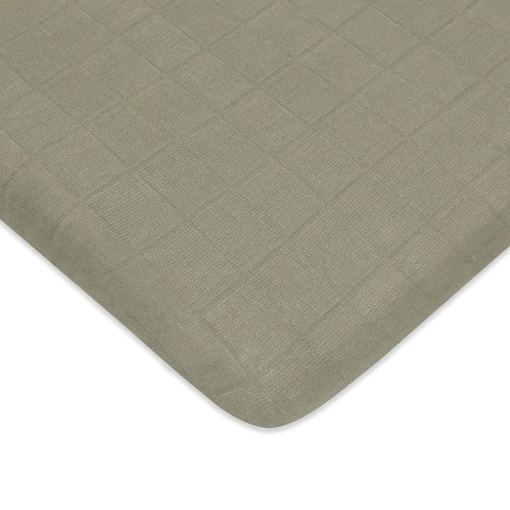 Babyletto Organic Cotton Muslin All-Stages Midi Crib Sheet Matcha
