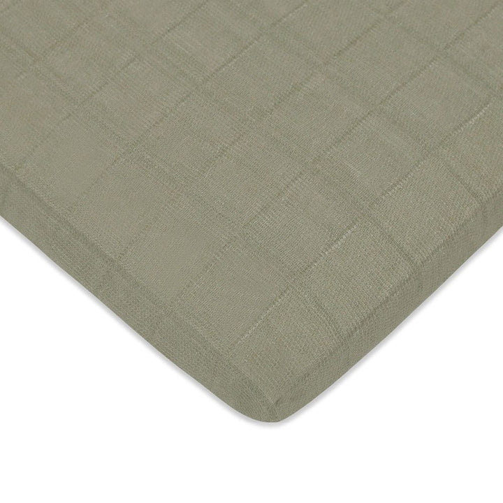 Babyletto All-Stages Organic Cotton Muslin Bassinet Sheet Matcha