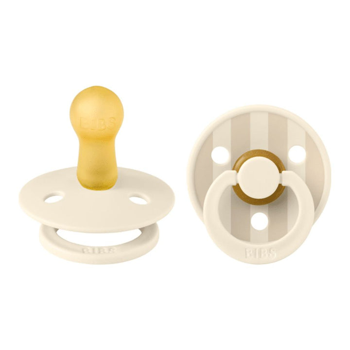 Bibs Pacifier 2-Pack Colour Studio Latex Pacifiers Ivory Vanilla Mix Size 1 (0-6 Months)
