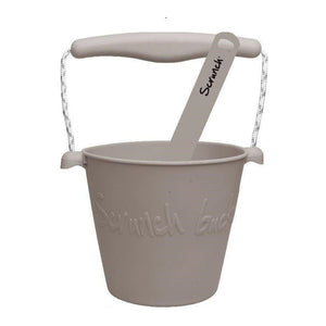 Scrunch Foldable Silicone Bucket and Spade Set - Warm Grey Default Title