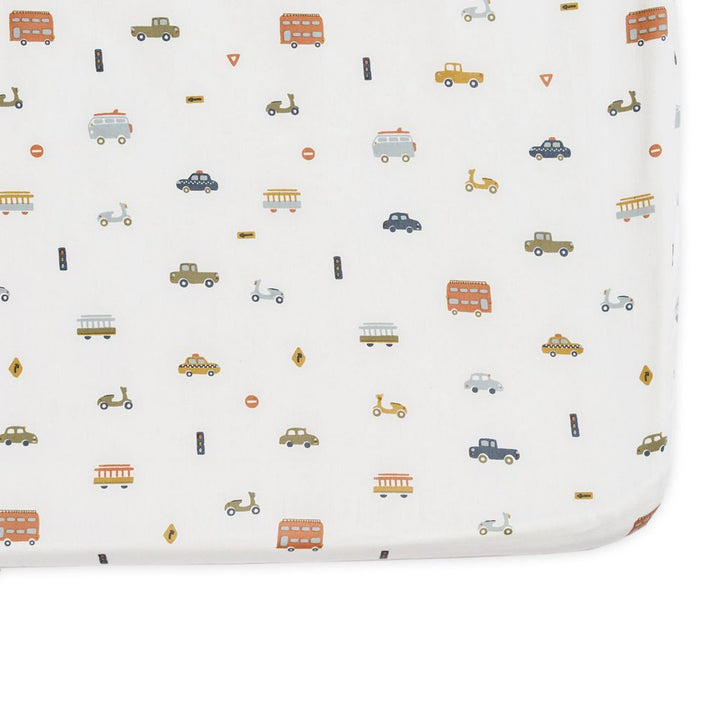 Pehr Organic Cotton Crib Sheet Rush Hour