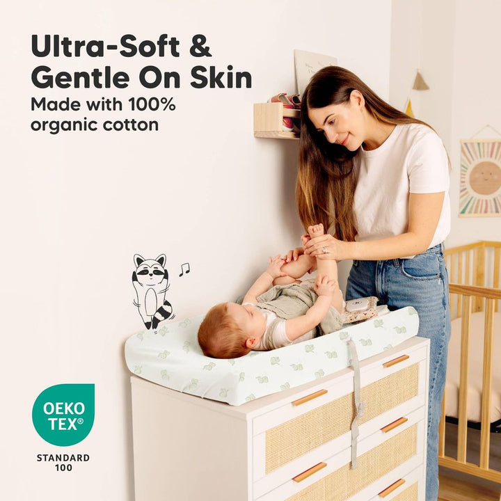 KeaBabies 2-Pack Soothe Changing Pad Covers - Elly