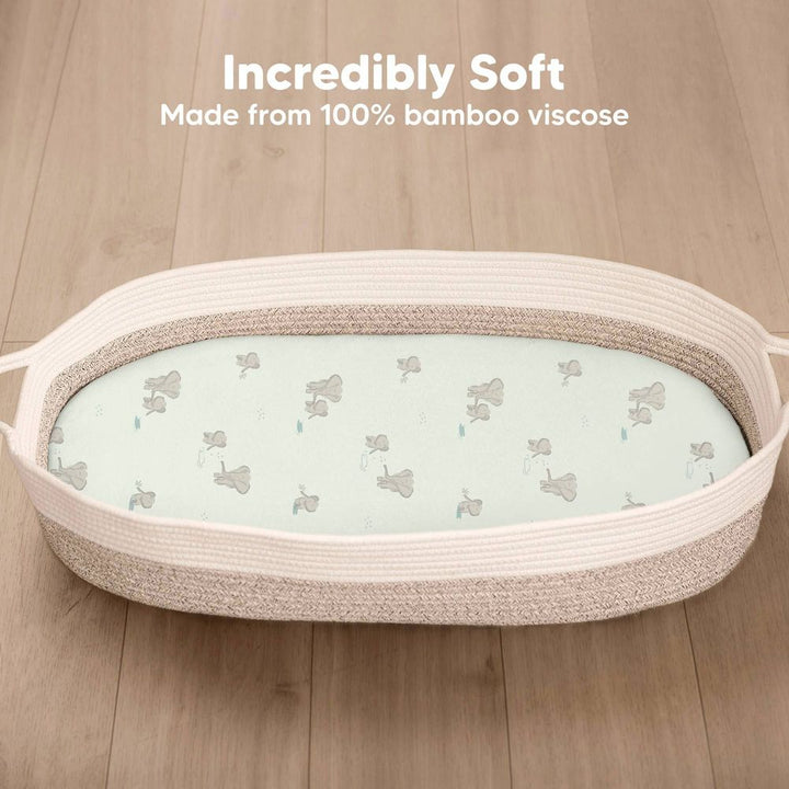 KeaBabies 2-Pack Isla Bassinet Fitted Sheets