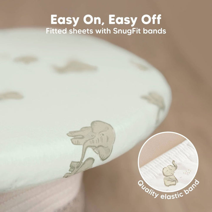 KeaBabies 2-Pack Isla Bassinet Fitted Sheets