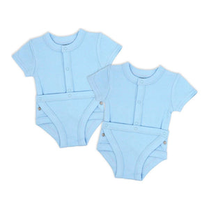 Rose Textiles 2-Pack Diaper Vests Blue 3 Months