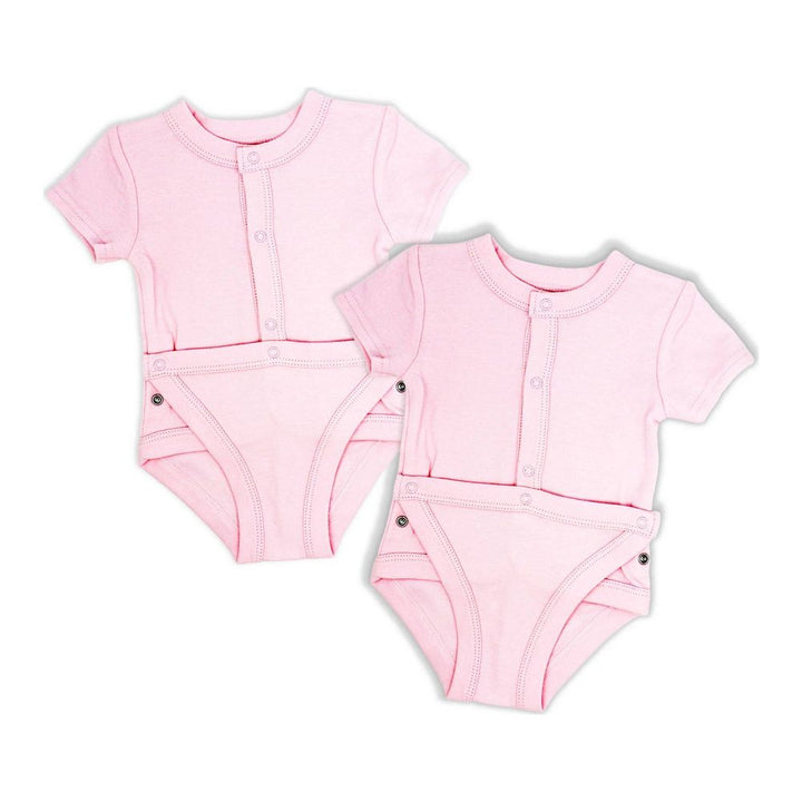 Rose Textiles 2-Pack Diaper Vests Pink 3 Months