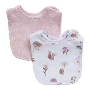 Living Textiles 2-Pack Bibs Set - Mushroom House Default Title