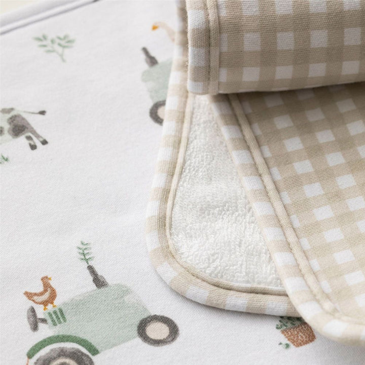 Living Textiles 5-Piece Hooded Towel and Washcloths Gift Set - Tractor Ride