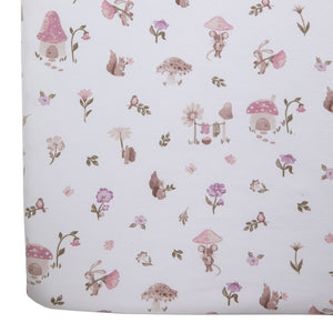 Living Textiles Cotton Jersey Fitted Crib Sheet - Mushroom House Default Title