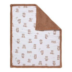 Living Textiles Jersey Sherpa Blanket - Cuddly Bear Default Title