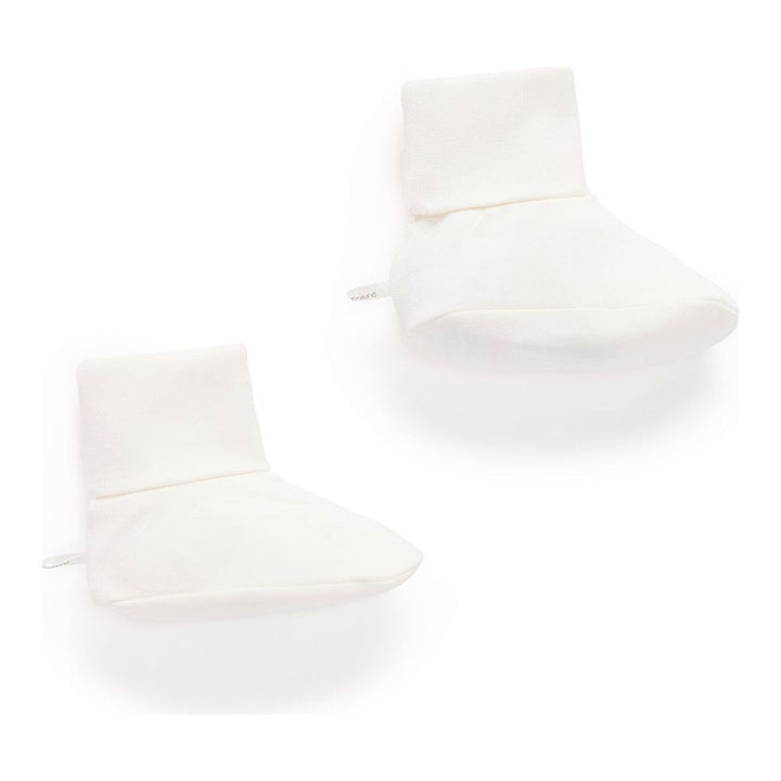 Purebaby Organic Cotton Booties Vanilla