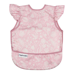 Tiny Twinkle Mess-Proof Ruffle Apron Bib - Toile Floral
