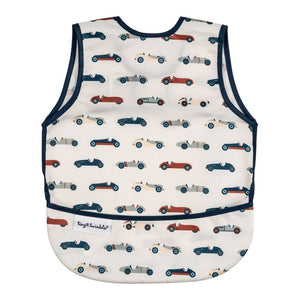 Tiny Twinkle Mess-Proof Apron Bib - Vintage Cars