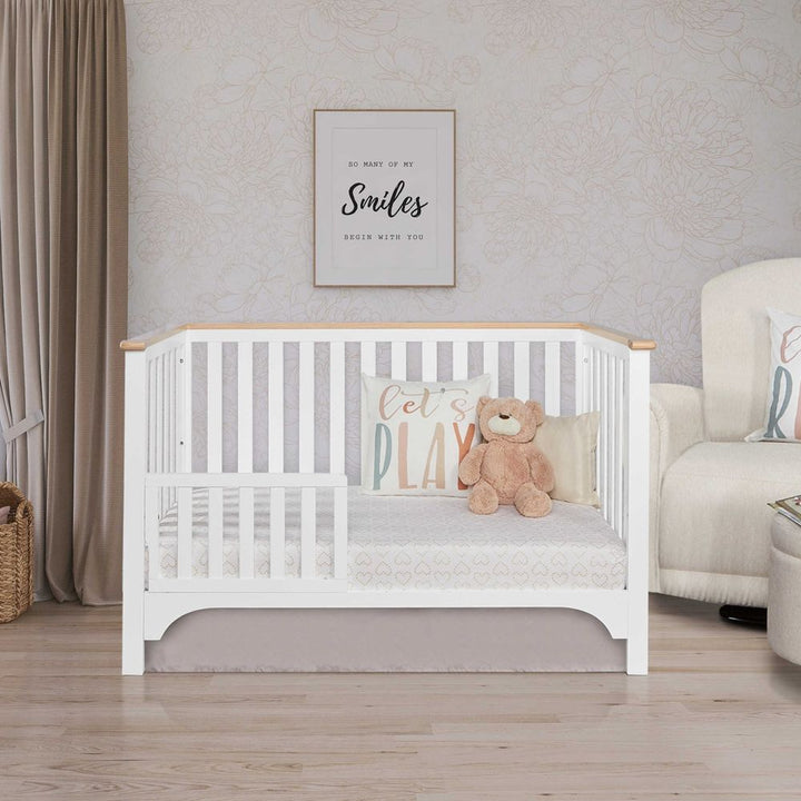 Evolur Vienna 5-in-1 Convertible Crib With Changer + FREE Kidicomfort Arrow 2-in-1 Firm Crib and Toddler Mattress