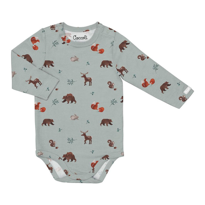 Coccoli Tencel Modal Romper - Animals on Mercury 9 Months