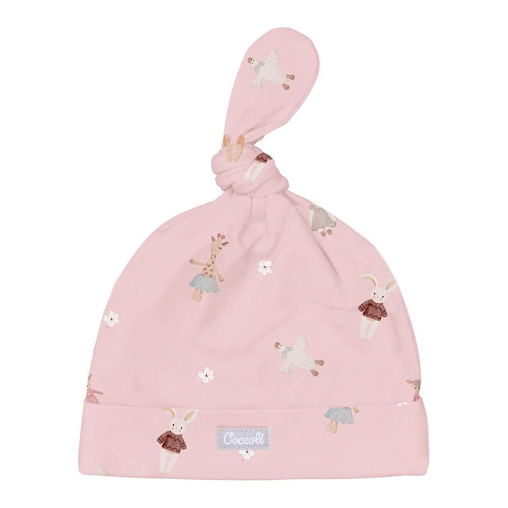 Coccoli Tencel Modal Infant Cap - Plush on Light Pink Newborn
