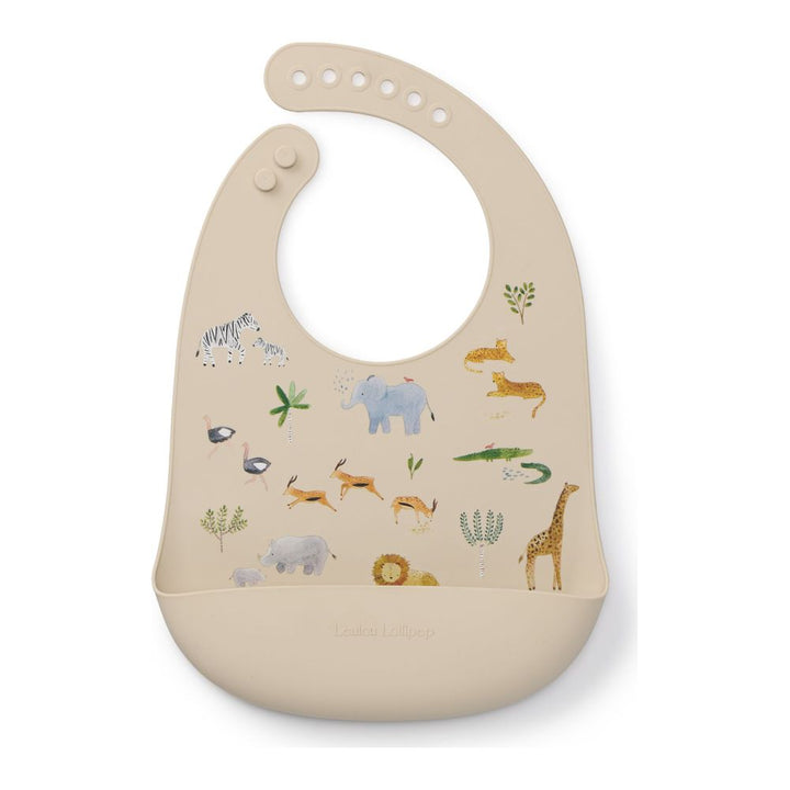 Loulou Lollipop Silicone Bib Safari Jungle