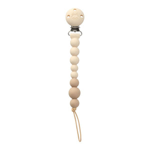 Loulou Lollipop OneC Silicone Pacifier Clip Coconut Milk