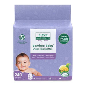 Aleva Naturals Bamboo Value Pack Baby Wipes - 240ct (80ct x 3)